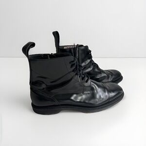 Dr Martens Mono Smooth Leather Black 7 Eyelet Lace Up Combat Dress Boots M 12